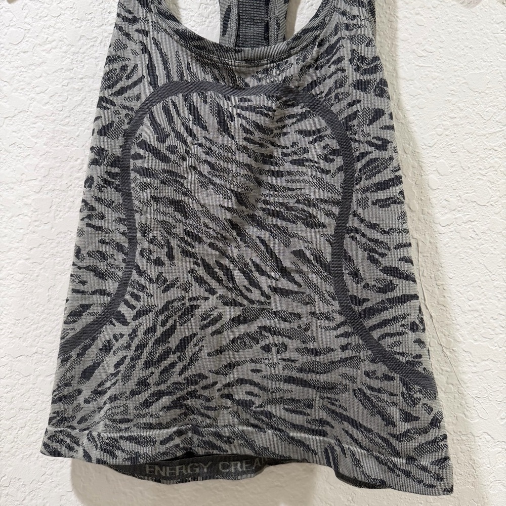 Lululemon Swiftly Tech Racerback Tank Top 2.0 *Race Length Black / Grey Size 6 - Picture 11 of 13